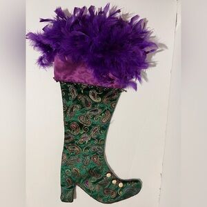 Victorian Boot/ Shoe Shaped Stocking Or Lavender Bag.
